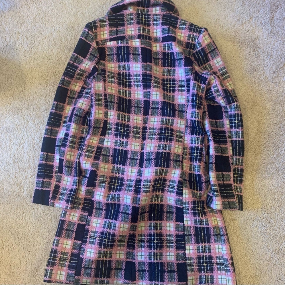 Body Central Small Multicolor Plaid Trench Coat - Picture 4 of 4